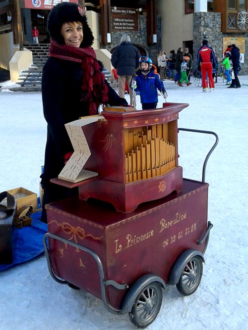 l'orgue de Barbarie en station de ski