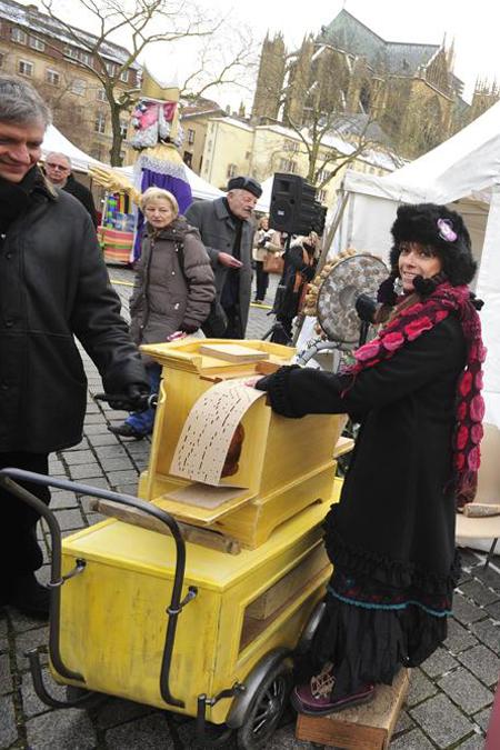 sur le marché de Noël de Metz