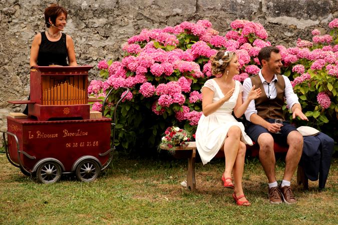 animation de vin d'honneur de mariage à l'orgue de Barbarie